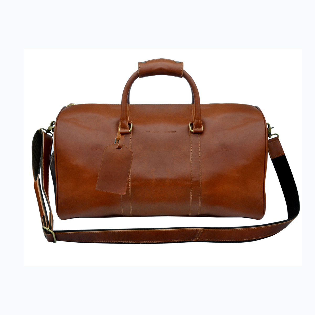 Premium Full Grain Leather Duffle YKK Zipper, 22