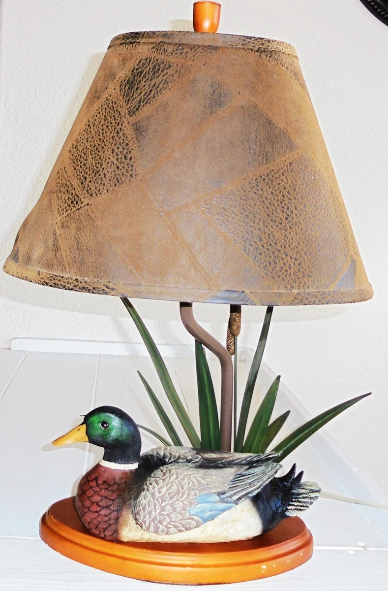 Vintage Mallard Duck Marsh Lamp