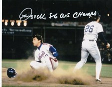 LEE MAZZILLI  NEW YORK METS  86 WS CHAMPS  ACTION SIGNED 8x10