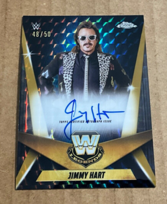 2025 Topps Chrome WWE Jimmy Hart On Card Auto Legends Gold /50 | eBay
