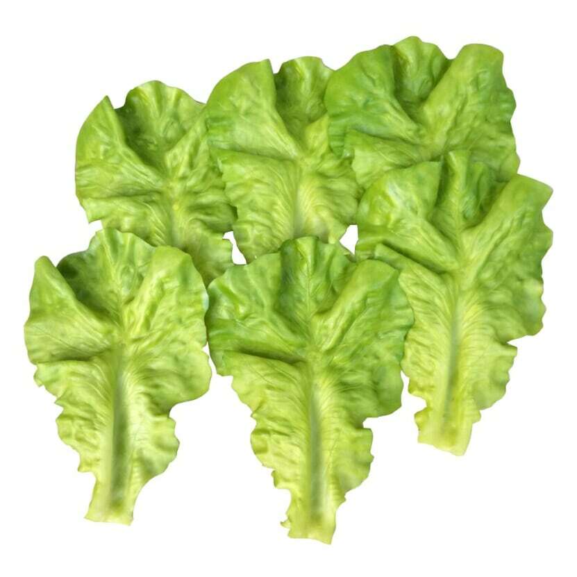Set of 6 Artificial Lettuce Leaves Fake Vegetable eBay
