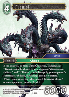 Near Mint FFTCG Tiamat - 21-051R Beyond Destiny Final Fantasy TCG