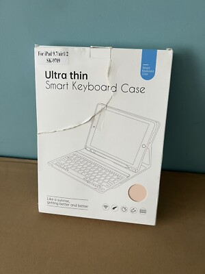 Bluetooth Tastatur Schutzhülle für iPad 9.2/Air 1/2 Pink