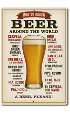 How To Order A Beer World Retro Funny Humor Wall Bar Pub Decor Metal Tin Sign