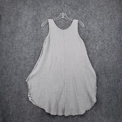 Talia Benson Dress Womens M Medium Gray Mini Linen Blend Sleeveless Crochet | eBay Talia Benson Dress Womens M Medium Gray Mini Linen Blend Sleeveless Crochet | eBay
