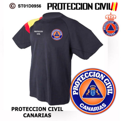 CAMISETAS TECNICAS: PROTECCION CIVIL Y EMERGENCIAS CANARIAS