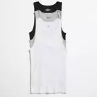 3 Pc Men 100% Cotton A-Shirt Tank Top Ribbed Undershirt Wife Beater Black White