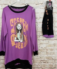 NEW Nightmare Before Christmas nightgown women medium nightshirt Socks pajamas