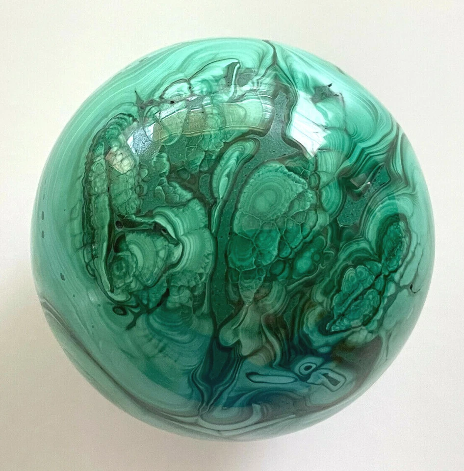 68 mm (1 lb. Esfera de malaquita de Afganistán de 3,6 oz), hermosa y genuina Foto 2 de 4