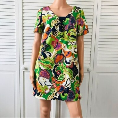 TRINA TURK Multicolor Paisley Yuna Shift Short Sleeve Sheath Dress Size 8 | eBay TRINA TURK Multicolor Paisley Yuna Shift Short Sleeve Sheath Dress Size 8 | eBay