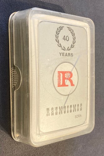 Vintage mazzo carte da gioco RAZNOIZNOS 40° Anniversary Bulgaria 1987 Poker card - Foto 4 di 4