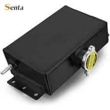 1.6L Aluminum Radiator Coolant Overflow Bottle Expansion Reservoir Tank Black US