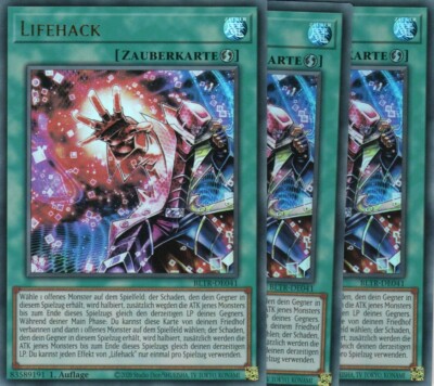 yugioh 3x Lifehack BLTR-EN041 ULTRA RARE 1ST EDITION GERMAN