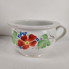 Ancien Pot De Chambre En Faïence Ancienne Polychrome De Saint Amand