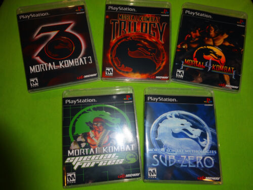 EMPTY Replace Cases! Mortal Kombat Collection PSX Sony Playstation PS1 Trilogy - Afbeelding 1 van 10