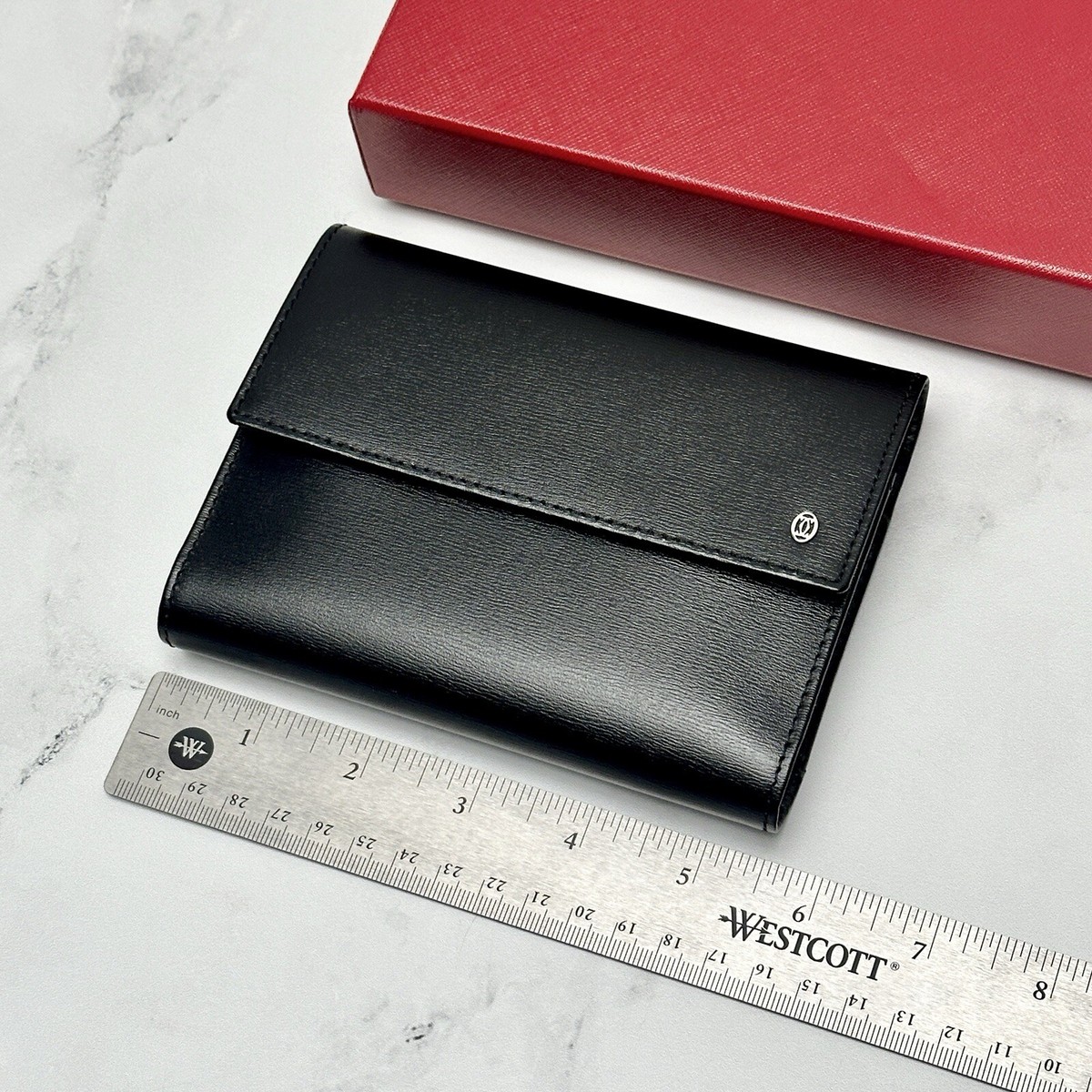 Cartier Playing Cards Leather Case Set- Red & Black Card Decks