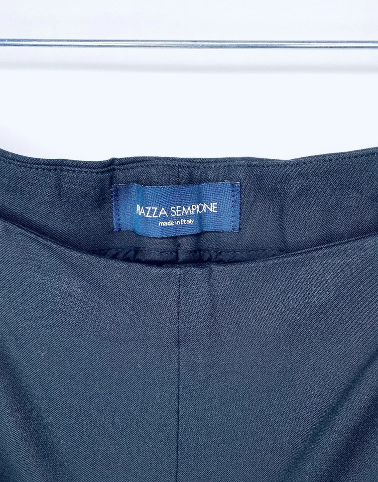 Piazza Sempione Audrey 意大利女式黑色平底正装裤子,尺寸 32 英寸 X 27 英寸 L — 第 3/4 张图片