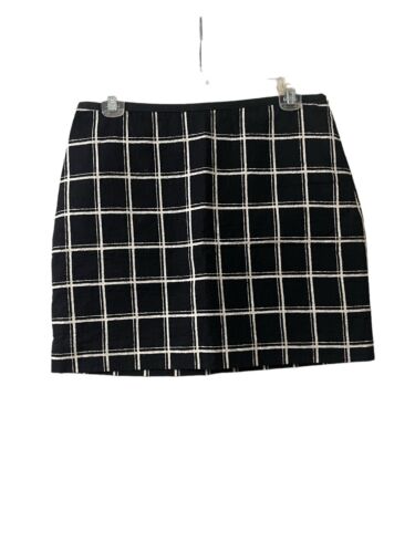 Madewell Cotton Black Checkered Mini Skirt Size 4