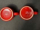 KAHLUA ceramic Mug Christmas Holiday Red Xmas Trees Snowflakes 16 Oz set of 2  — photo 4