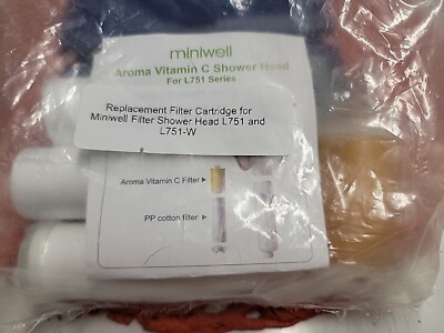 3pk- Miniwell Replacement Filter Shower Head L751 and L751-W Aroma Head