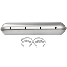 5 Gallon 9 Port Raw Aluminum Air Tank 33" Seamless Air Ride Suspension System