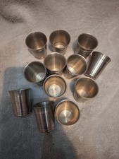 12 ZINN Schnapsbecher