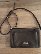 Kenneth Cole Reaction Black Crossbody Bag Adjustable Strap Zipper Accents