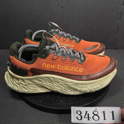 New Balance Fresh Foam More Trail Shoes Mens 10 Orange Running Vibram Sneakers