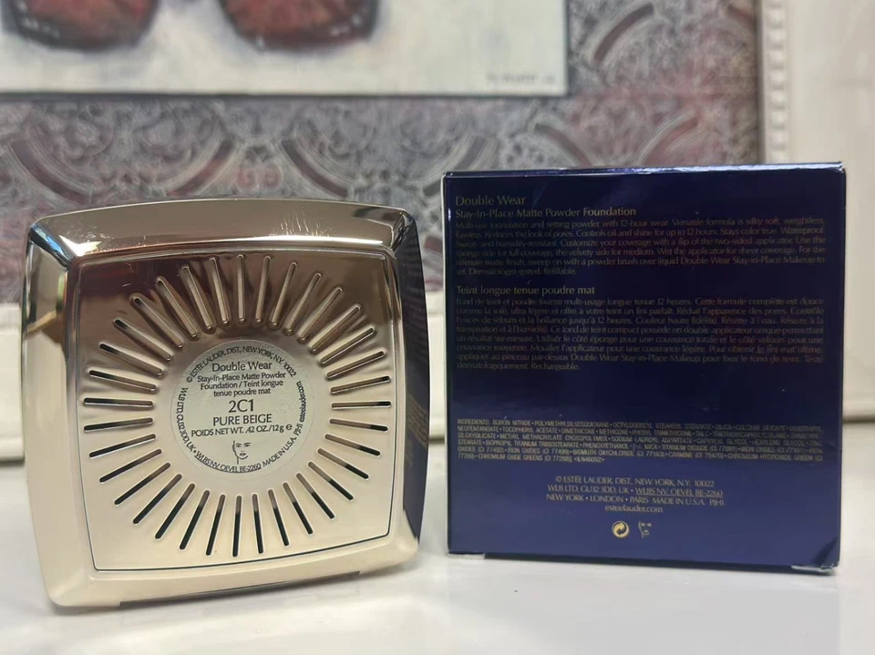 ESTEE LAUDER DOUBLE WEAR STAY IN PLACE MATTE POWDER FOUNDATION CHOOSE SHADE NIB - Image 4 of 4