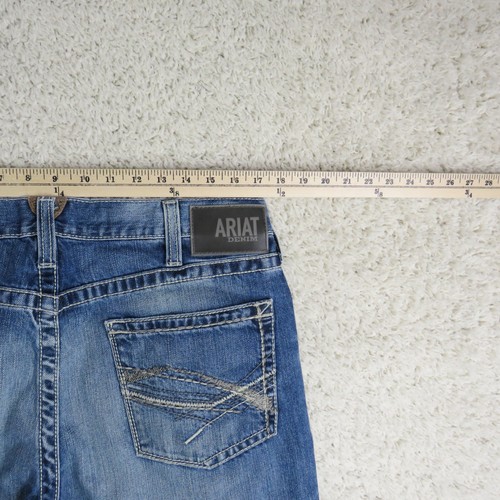 Ariat M6 Slim Boot Jeans Mens 36x38 Blue Denim Straight Leg Western Cowboy - Picture 5 of 14