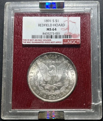 1891-S $1 Morgan Silver Dollar Redfield Hoard NGC MS64 PQ