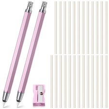 28 Pcs Chalk Pencil Refillable Cartridge Set, Sewing Tailors Chalk and White ...