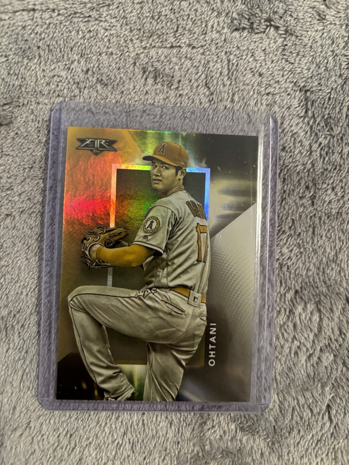 2019 Topps Fire - En Fuego Shohei Ohtani #EF-9 Gold Minted