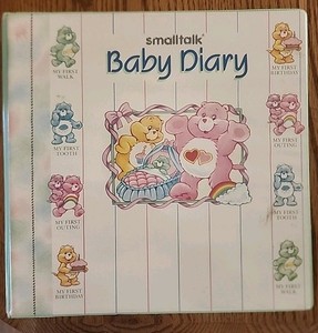 Vintage Care Bears Baby Diary From 1988, Memory Book