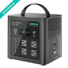 LIBRIDS Portable Power Station 640Wh, 1200W Surge, Solar Generator 4 AC