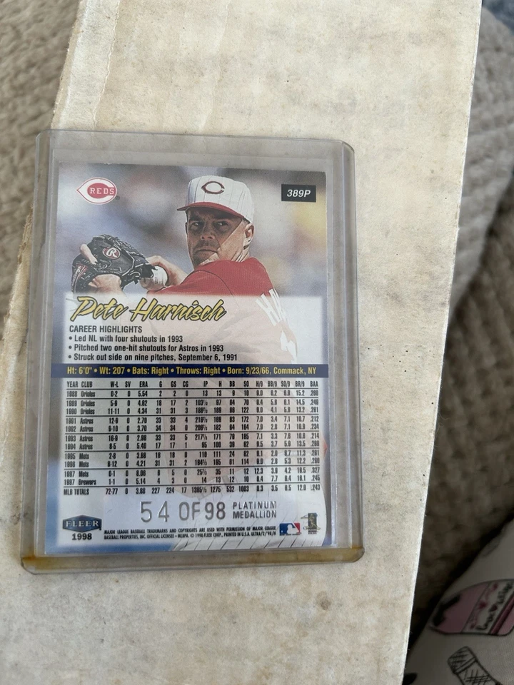 Ultra Fleer Platinum Medallion Pete 1998 arnés Foto 2 de 2