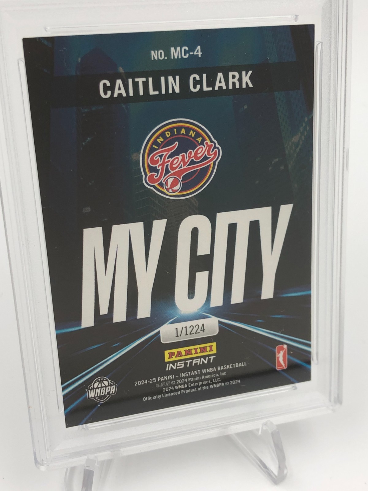 CAITLIN CLARK ROOKIE Card 2024 PANINI INSTANT WNBA - MY CITY #MC4 - graded PSA 8 view 4