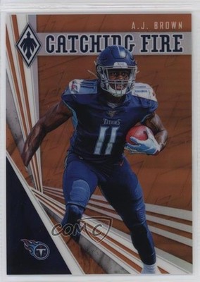 2019 Panini Phoenix Catching Fire Orange 47/99 AJ Brown #4 Rookie RC ni4