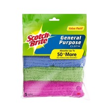 3m Scotch-brite General Purpose Cloth 5 Pack Microfiber Cleaning Cloth - 5 In 1 3m Scotch-brite General Purpose Cloth 5 Pack Microfiber Cleaning Cloth - 5 In 1