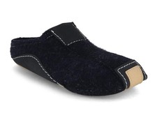 HAFLINGER Unisex Boiled wool Slippers 'Pocahontas', captain blue
