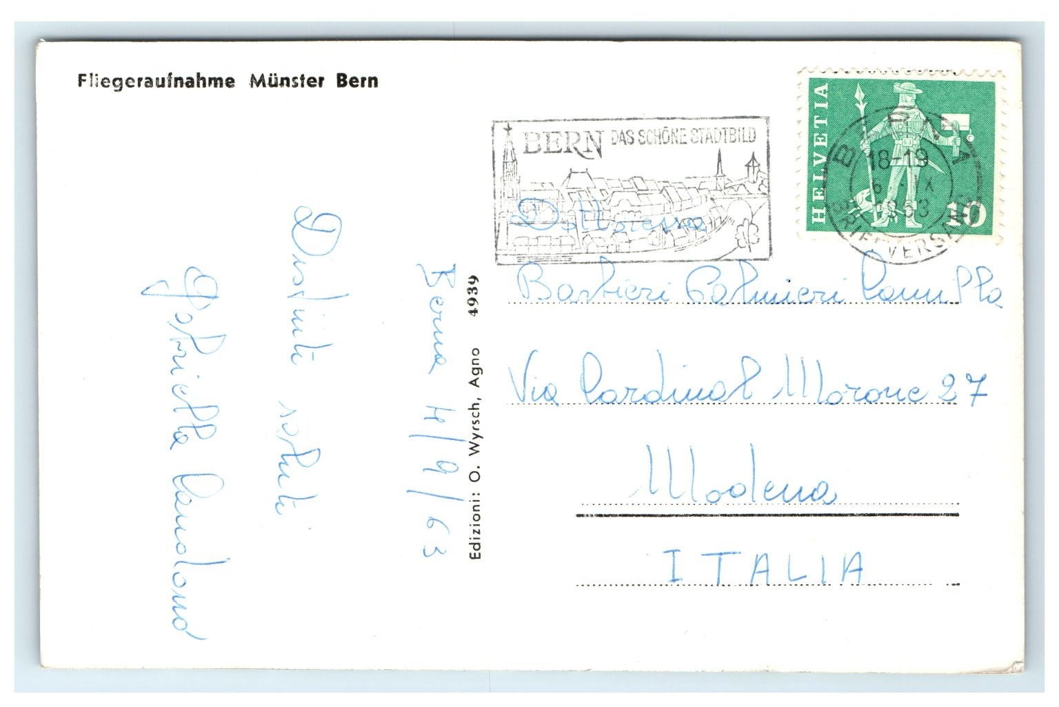 Vintage Real Photo Postcard Münster Cathedral Bern Switzerland 1950s