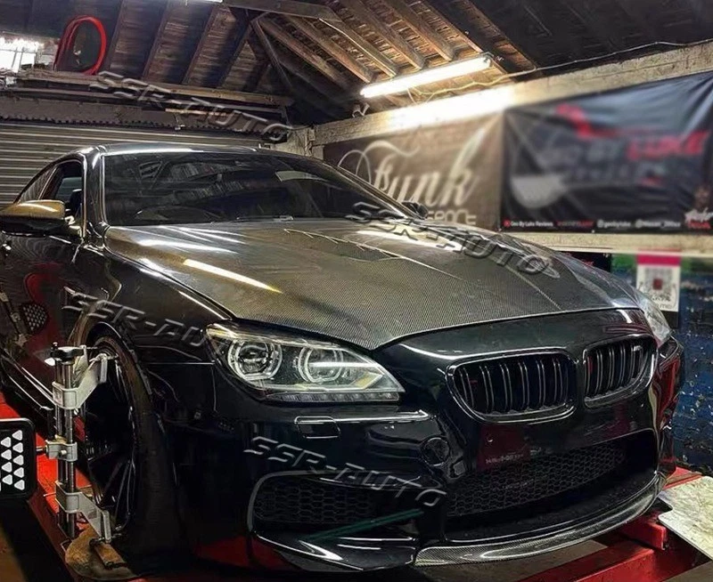 Real Carbon Fiber Front Hood Vented Bonnet Cover For BMW 6 Series M6 F06 F12 F13 - Image 2 of 4