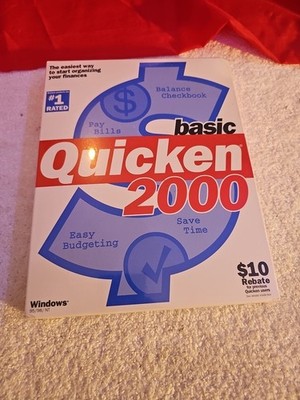 Intuit Quicken 2000 for Windows   Complete Boxed Financial Software NEW Sealed''