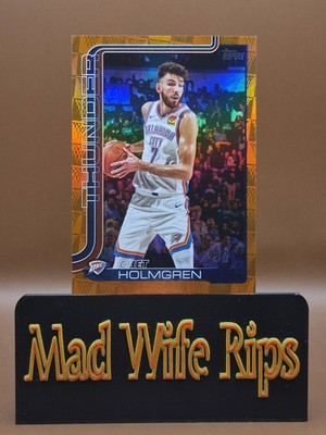 Chet Holmgren #118 2025-26 Topps Orange Tip-Off Jersey Match 08/25 SSP! Thunder
