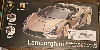 MIEBELY Lamborghini Remote Control Car, 1:12 Scale Lambo Toy Car 7.4V Champagne