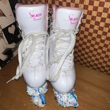 Jackson Ultima SoftSkate Girls Ice Figure Skate, Size 1j, White/pink
