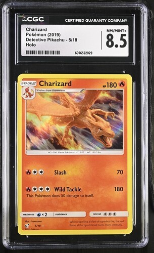 Pokemon Charizard holo #5 Detective Pikachu 2019 - CGC 8.5
