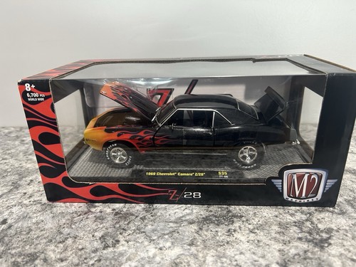 M2 Machines 1969 Chevrolet Camaro Z28 1/24 2021 New Black With flames ๐ฅ