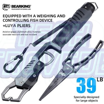 BEARKING Fish Grip Fishing Pliers Multi-Tool Adjustable Rope Tackle Control