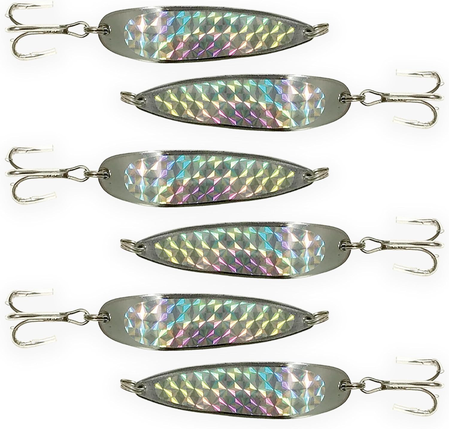 Crocodile Fishing Spoons - 3oz Silver Set, Ideal for Anglers of All Levels - Image 4